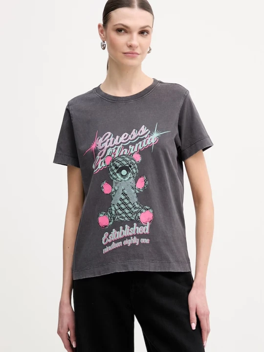 Zdjęcie produktu Guess t-shirt bawełniany szary