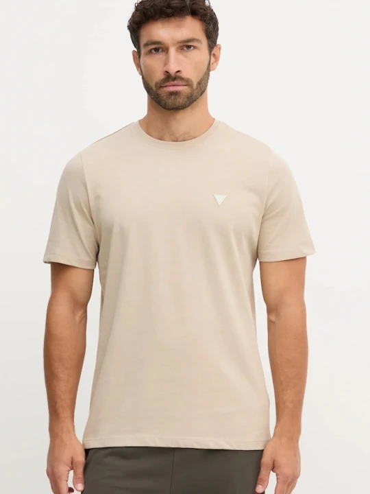 Zdjęcie produktu Guess t-shirt bawełniany beżowy