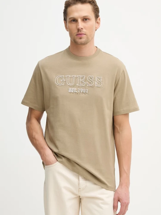 Zdjęcie produktu Guess t-shirt bawełniany zielony