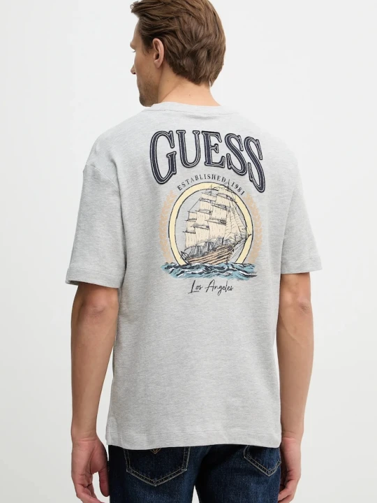 Zdjęcie produktu Guess t-shirt bawełniany szary