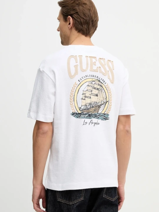 Zdjęcie produktu Guess t-shirt bawełniany biały