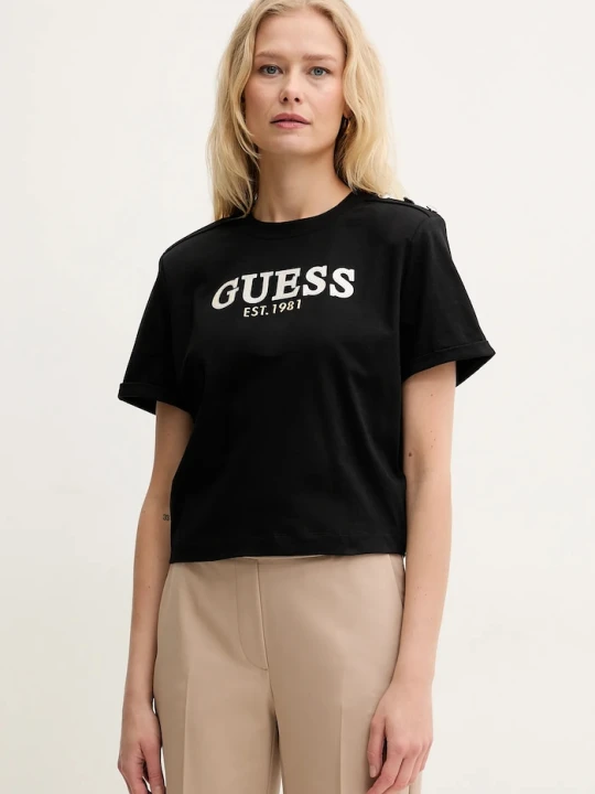 Zdjęcie produktu Guess t-shirt bawełniany czarny