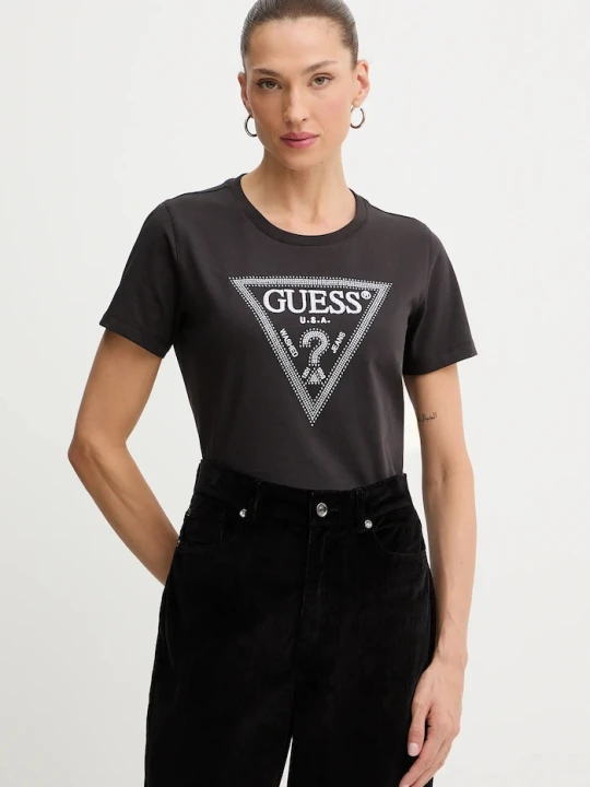Zdjęcie produktu Guess t-shirt bawełniany brązowy