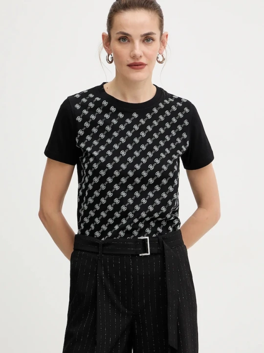 Zdjęcie produktu Guess t-shirt bawełniany czarny