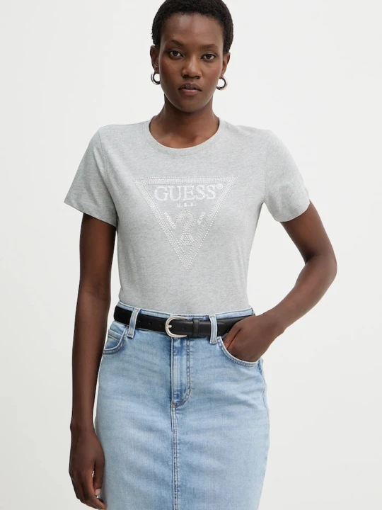 Zdjęcie produktu Guess t-shirt bawełniany szary