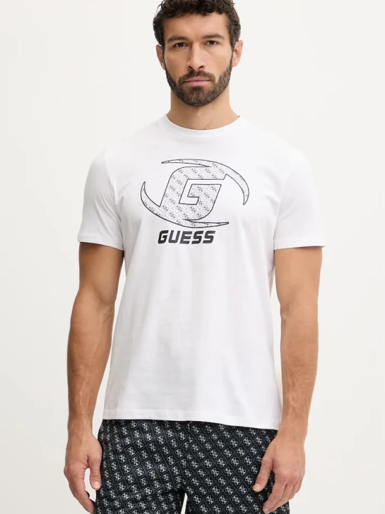 Zdjęcie produktu Guess t-shirt bawełniany KELE biały