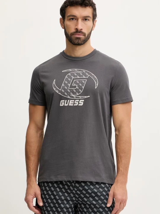 Zdjęcie produktu Guess t-shirt bawełniany KELE szary