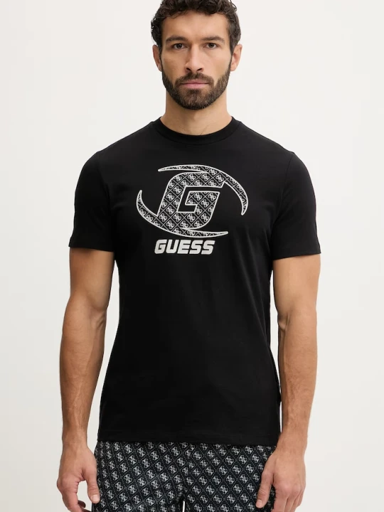 Zdjęcie produktu Guess t-shirt bawełniany KELE czarny