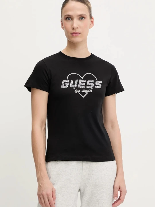 Zdjęcie produktu Guess t-shirt bawełniany NARCISO czarny