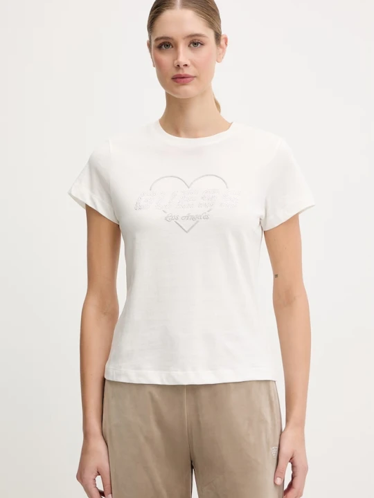 Zdjęcie produktu Guess t-shirt bawełniany NARCISO beżowy