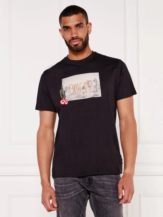 Zdjęcie produktu GUESS T-shirt CACTUS GARDEN | Regular Fit czarny