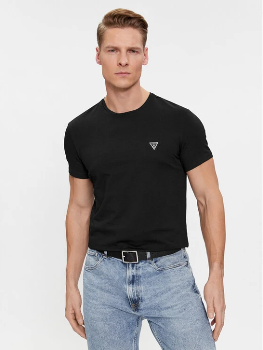 Zdjęcie produktu Guess T-Shirt Caleb U97M00 KCD31 Czarny Slim Fit