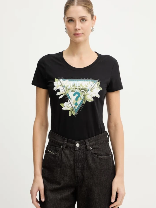 Zdjęcie produktu Guess t-shirt CAMELIA czarny