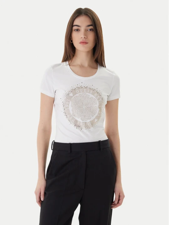 Zdjęcie produktu Guess T-Shirt Camelia W4RI47 J1314 Biały Slim Fit