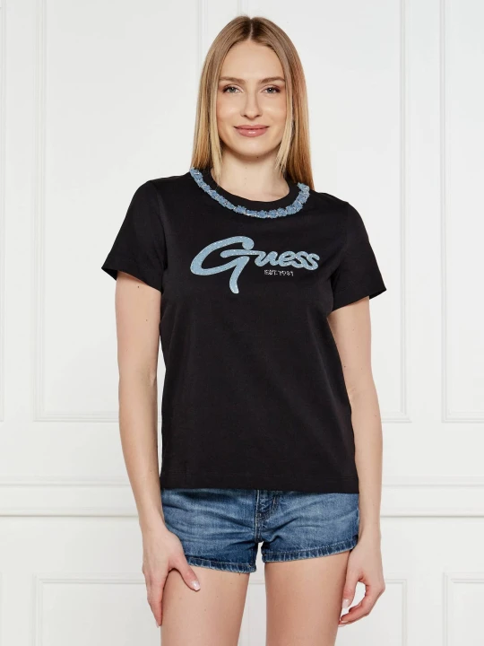 Zdjęcie produktu GUESS T-shirt Chain | Regular Fit czarny