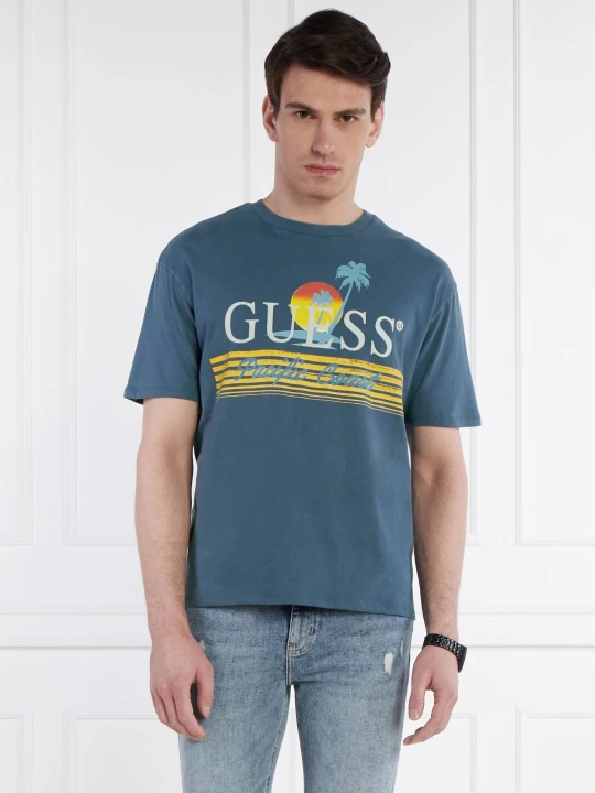 Zdjęcie produktu GUESS T-shirt | Classic fit niebieski