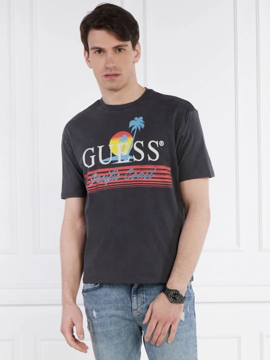 Zdjęcie produktu GUESS T-shirt | Classic fit grafitowy