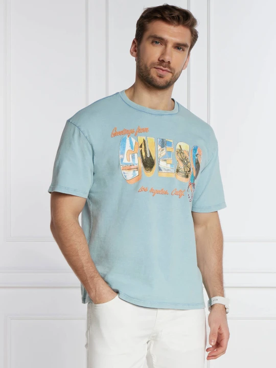 Zdjęcie produktu GUESS T-shirt | Classic fit błękitny