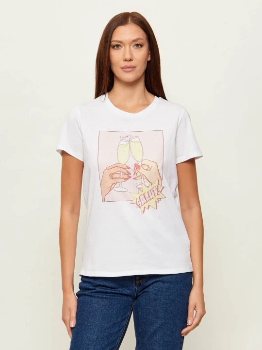 Zdjęcie produktu GUESS T-shirt CLINK EASY | Regular Fit biały