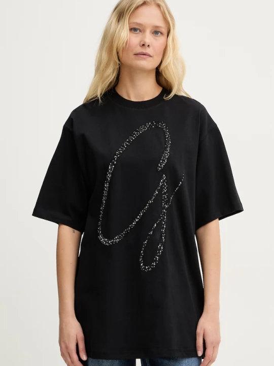Zdjęcie produktu Guess t-shirt damski bawełniany czarny