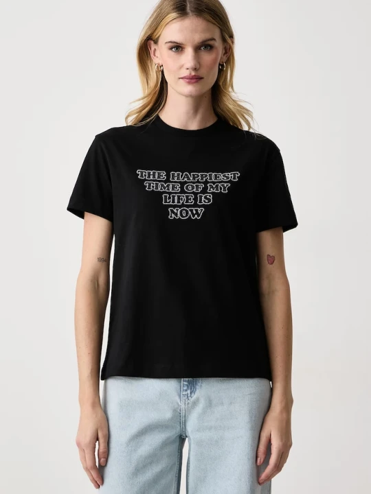 Zdjęcie produktu Guess T-shirt damski bawełniany x MARILYN MONROE czarny