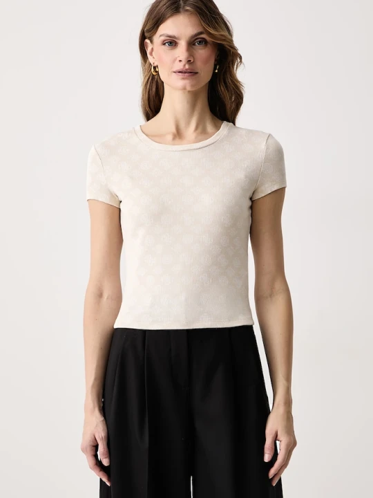 Zdjęcie produktu Guess T-shirt damski MARILU beżowy