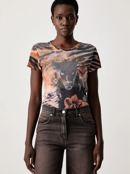 Zdjęcie produktu Guess T-shirt damski pomarańczowy