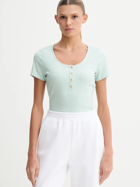 Zdjęcie produktu Guess t-shirt damski X NORTH SAILS turkusowy