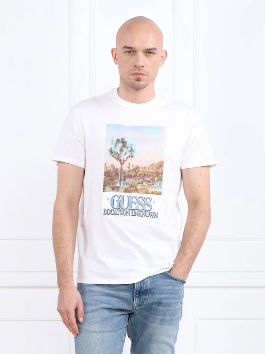 Zdjęcie produktu GUESS T-shirt DESERT PHOTO | Regular Fit biały