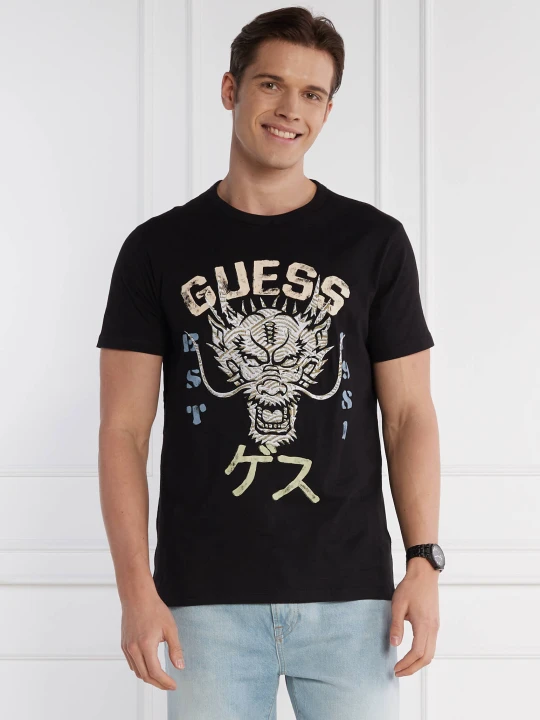 Zdjęcie produktu GUESS T-shirt DRAGON | Regular Fit czarny