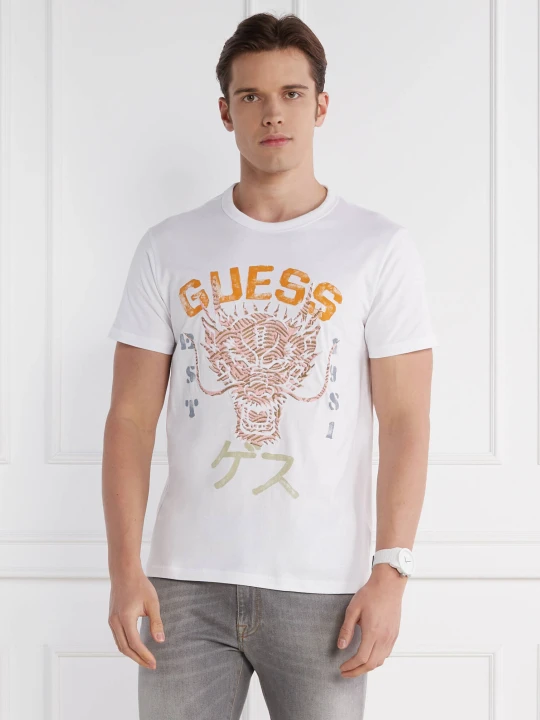 Zdjęcie produktu GUESS T-shirt DRAGON | Regular Fit biały
