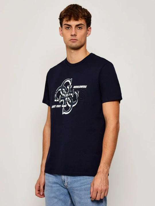Zdjęcie produktu GUESS T-shirt DROP SHADOW | Regular Fit granatowy