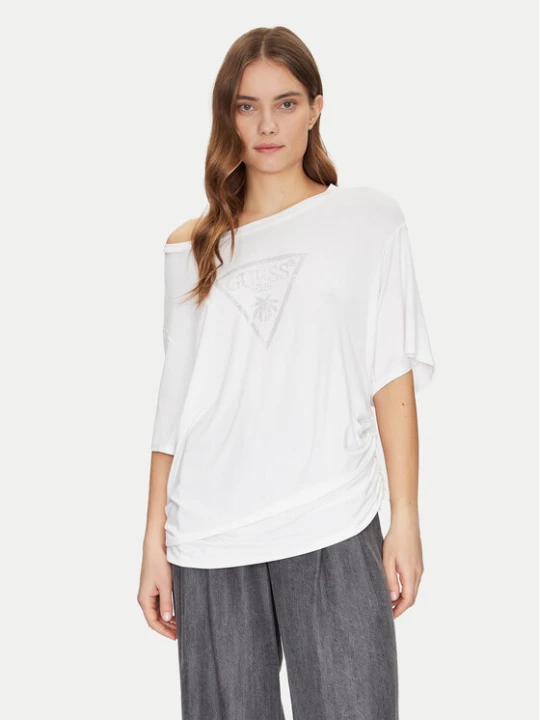 Zdjęcie produktu Guess T-Shirt E4GI00 K68D2 Biały Regular Fit