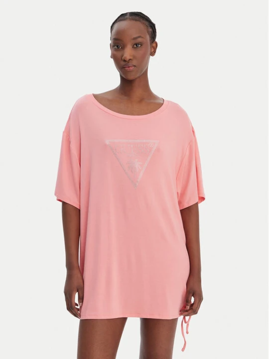 Zdjęcie produktu Guess T-Shirt E4GI00 K68D2 Różowy Oversize