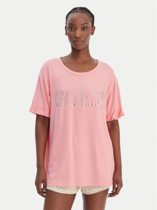 Zdjęcie produktu Guess T-Shirt E5GI07 K68D2 Różowy Regular Fit