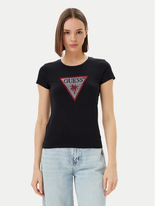 Zdjęcie produktu Guess T-Shirt E5GI08 J1314 Czarny Slim Fit