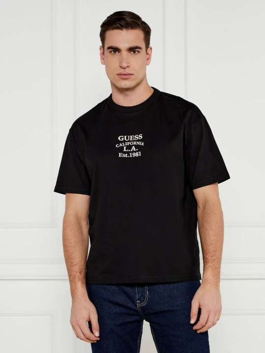 Zdjęcie produktu GUESS T-shirt EMBRO | Classic fit czarny
