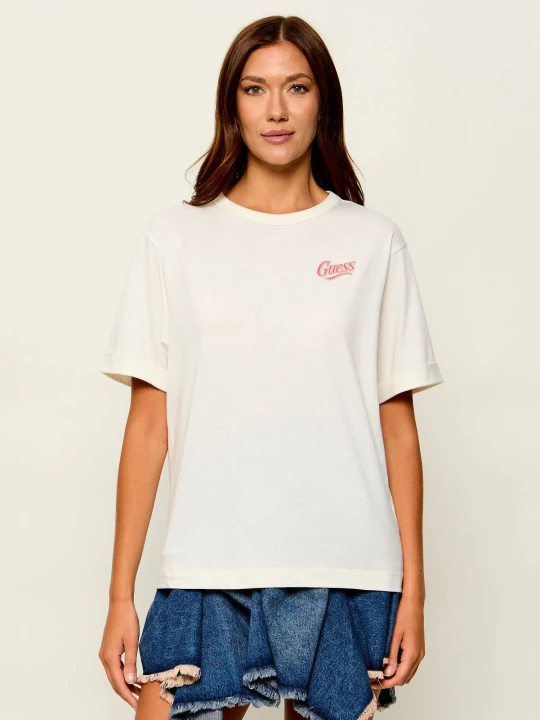Zdjęcie produktu GUESS T-shirt Emotional | Loose fit ecru