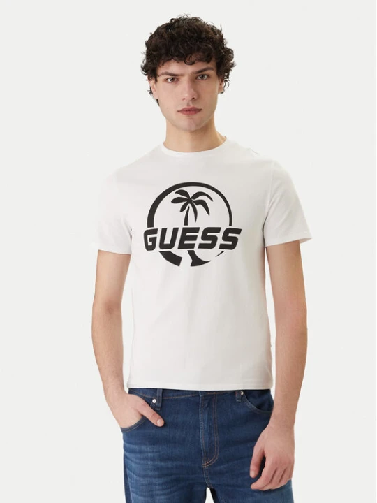 Zdjęcie produktu Guess T-Shirt F6GI00 J1314 Biały Slim Fit
