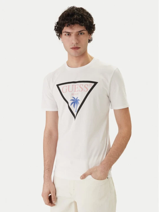 Zdjęcie produktu Guess T-Shirt F6GI09 J1314 Biały Slim Fit