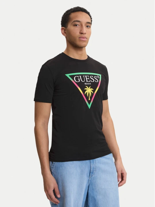 Zdjęcie produktu Guess T-Shirt F6GI09 J1314 Czarny Slim Fit