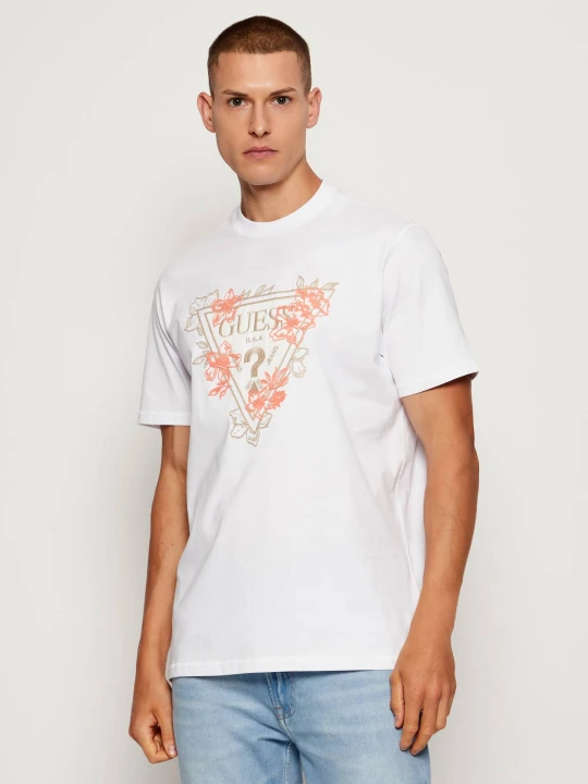 Zdjęcie produktu GUESS T-shirt FLOWER | Regular Fit biały