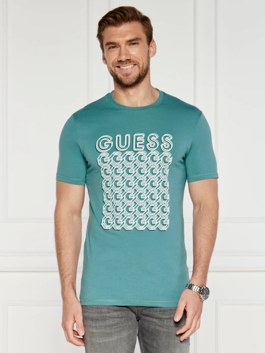 Zdjęcie produktu GUESS T-shirt G CHAIN | Slim Fit morski