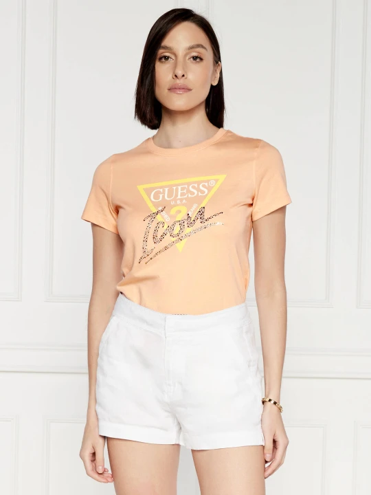 Zdjęcie produktu GUESS T-shirt ICON TEE | Regular Fit brzoskwiniowy