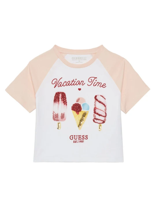 Zdjęcie produktu Guess T-Shirt J5GI06 K8HM4 Biały Boxy Fit