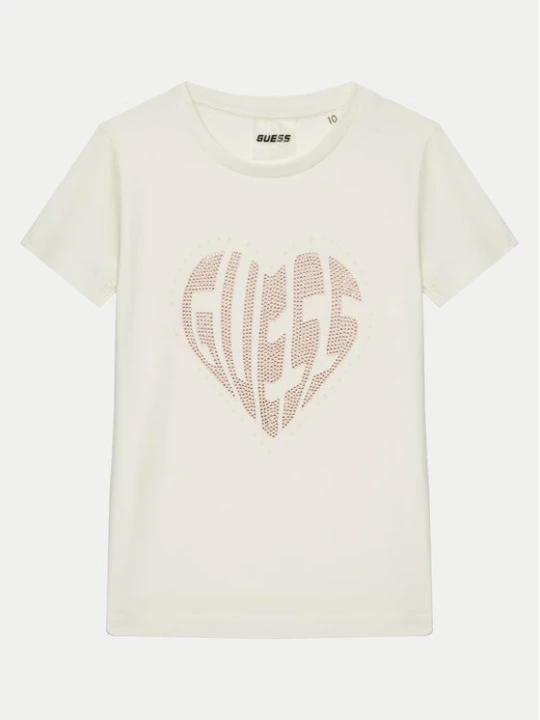 Zdjęcie produktu Guess T-Shirt J5RI46 J1314 Écru Regular Fit Kremowy