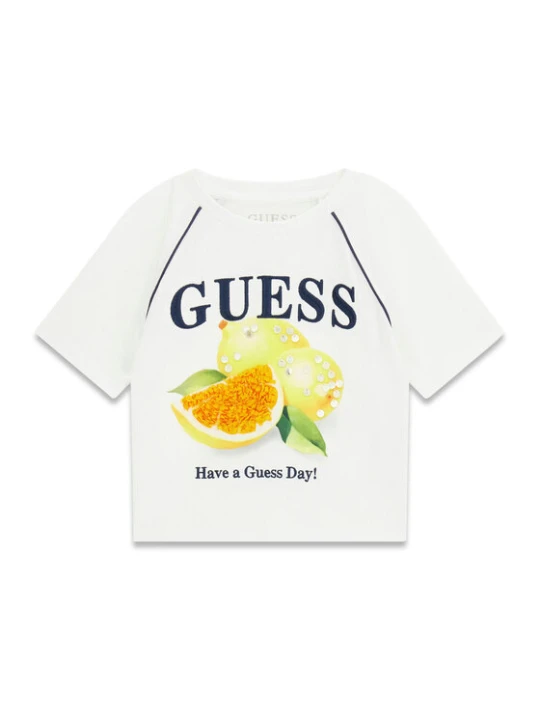 Zdjęcie produktu Guess T-Shirt J6GI08 K8HM4 Biały Regular Fit