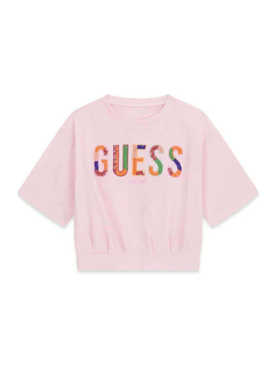Zdjęcie produktu Guess T-Shirt J6GI16 K6YW4 Różowy Boxy Fit