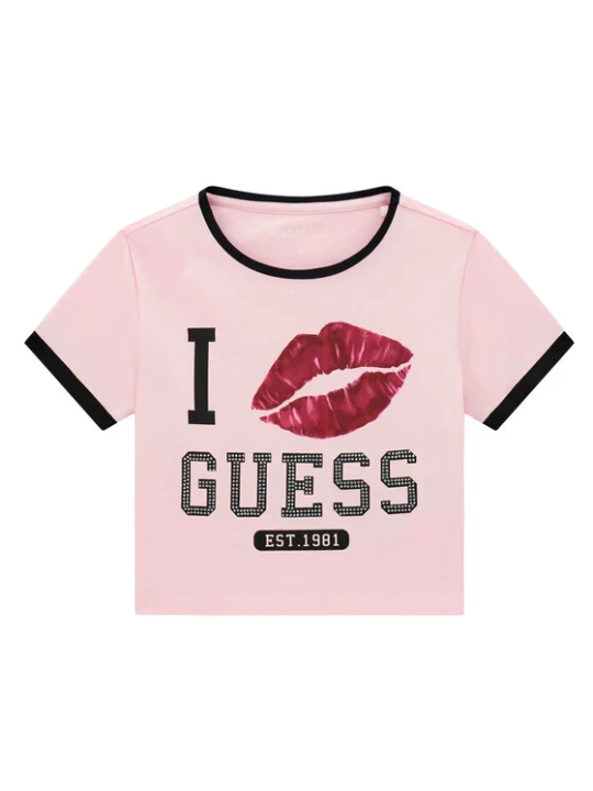 Zdjęcie produktu Guess T-Shirt J6YI11 K3716 Różowy Regular Fit