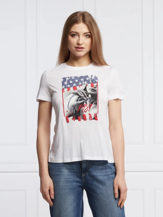 Zdjęcie produktu GUESS T-shirt JANETTE | Regular Fit biały